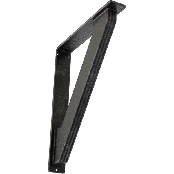 Ekena Millwork Traditional Wrought Iron Bracket, (Triple center brace), Antiqued Silver 2"W x 12"D x 15"H BKTM02X12X15TTRASV - main